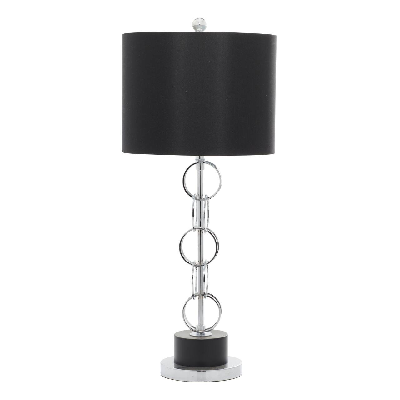 Black Polystone Contemporary Accent Lamp, 13" x 13" x 30"